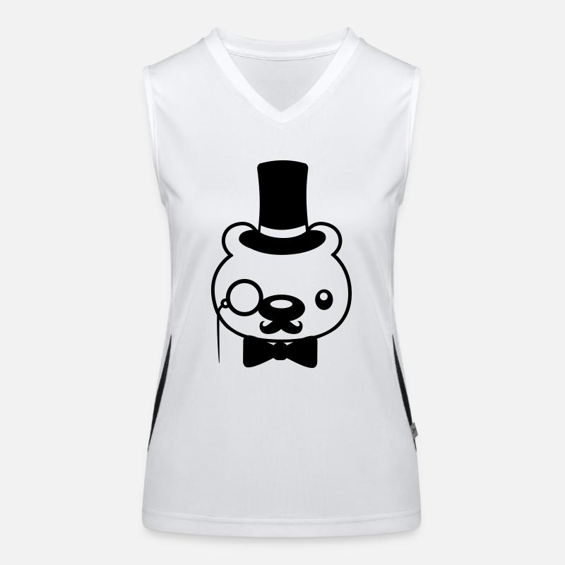reicher teddybaer herr sir Funktionelles Kontrast-Tank Top für Frauen