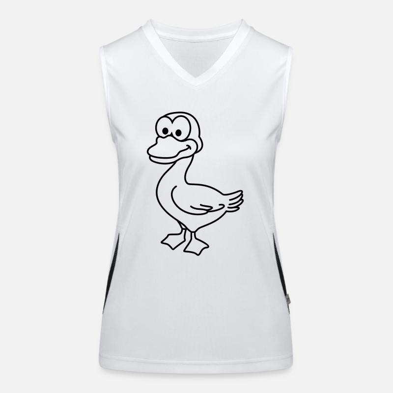 Ente Comic Tier Funktionelles Kontrast-Tank Top für Frauen