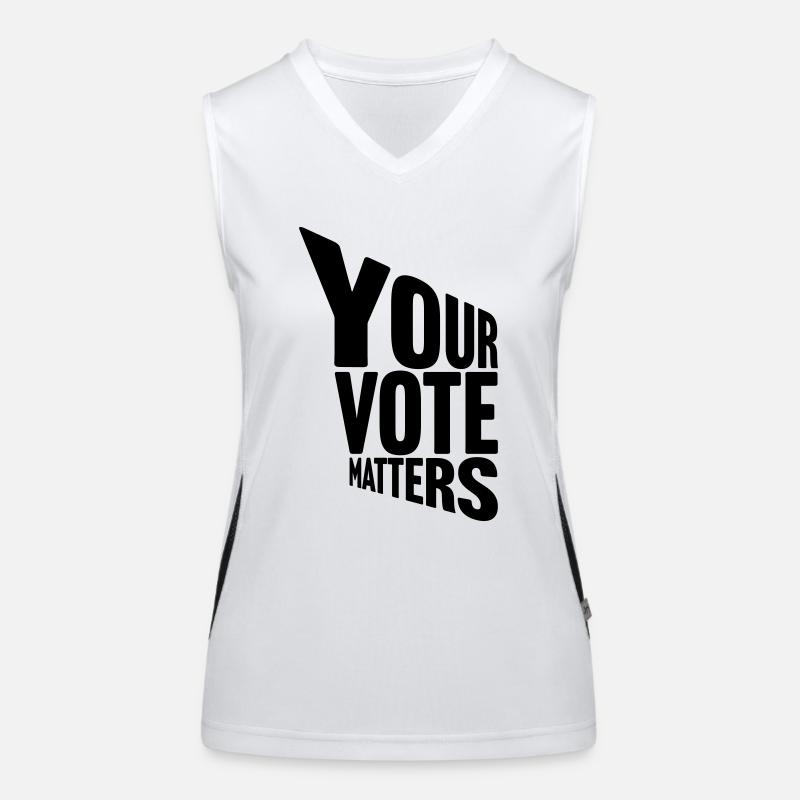 votre vote compte citation Débardeur respirant contrasté Femme