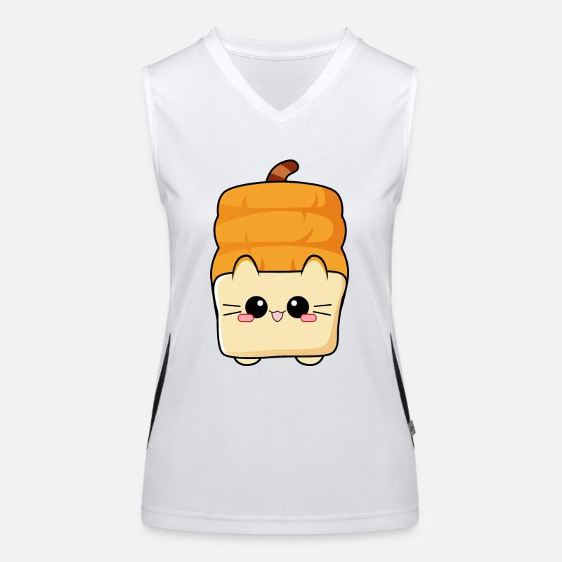Toast Cat Kitty Bread Cat Débardeur respirant contrasté Femme