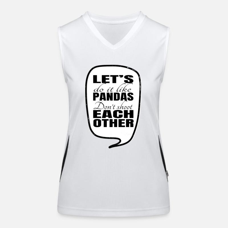 Statement Anti War Present Peace Symbol Cool Quote Women's Functional Contrast Tank Top
