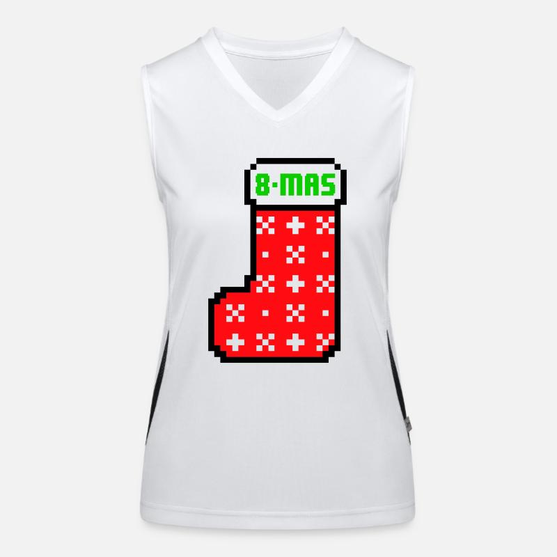 8bits Christmas Stocking Débardeur respirant contrasté Femme
