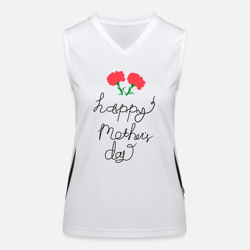 Alles Gute zum Muttertag handgeschriebener Schriftzug Funktionelles Kontrast-Tank Top für Frauen