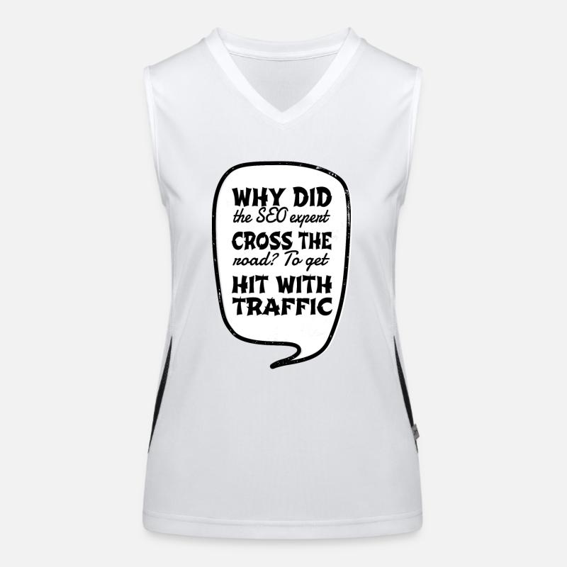 Ordinateur informatique développeur fullstack Débardeur respirant contrasté Femme