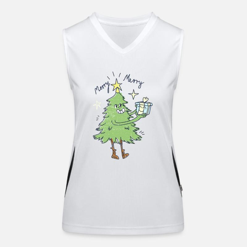 Arbre de Noël Débardeur respirant contrasté Femme