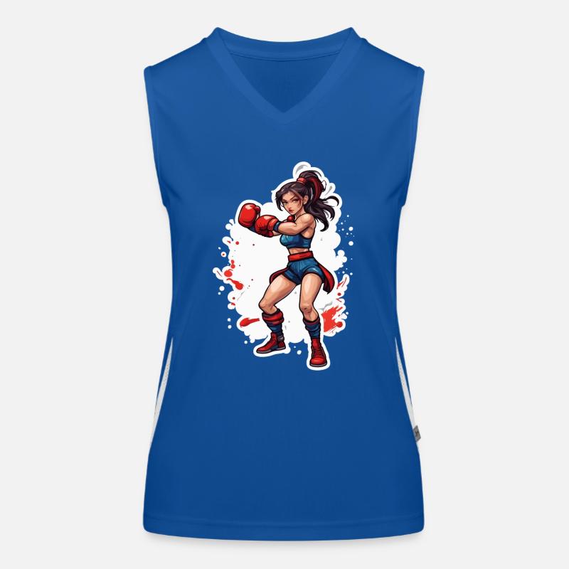 Boxer / Sport / Kampf / Arena / Boxring / Fäuste Funktionelles Kontrast-Tank Top für Frauen