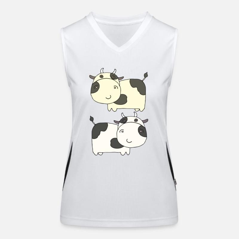 Vache double Débardeur respirant contrasté Femme