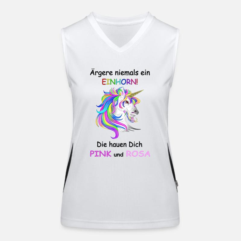 Einhörner nicht Ärgern Funktionelles Kontrast-Tank Top für Frauen