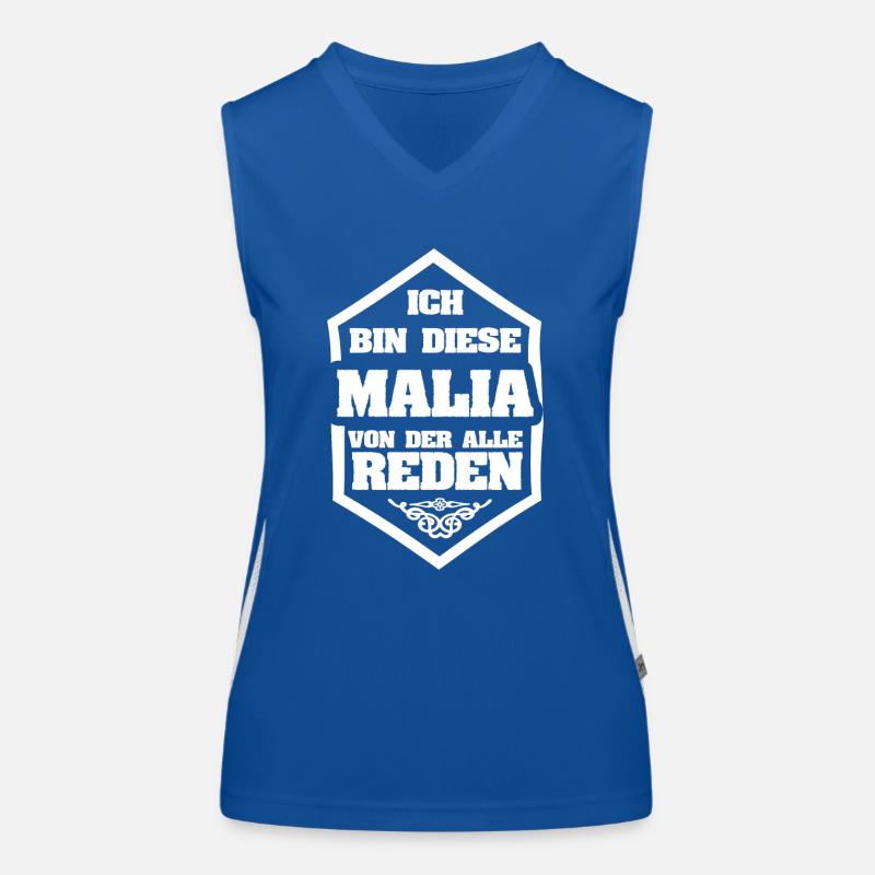 Malia als Rufname Funktionelles Kontrast-Tank Top für Frauen