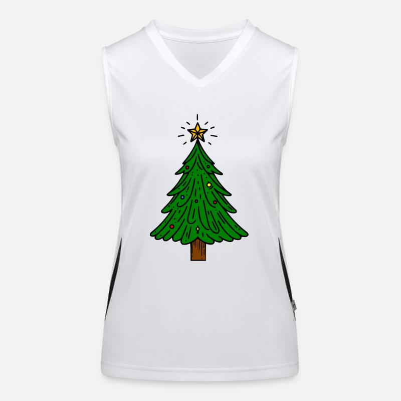 Weihnachtsbaum Funktionelles Kontrast-Tank Top für Frauen