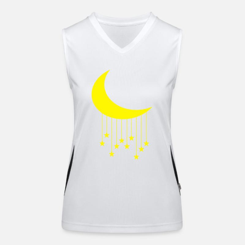 Moon and stars Women's Functional Contrast Tank Top