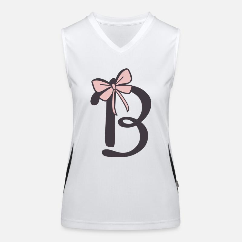 Ruban lettre initiale B Débardeur respirant contrasté Femme