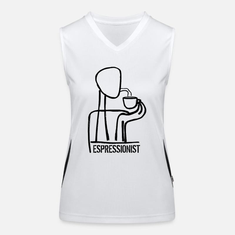 Espressionist - Espresso - Coffee Drink Women's Functional Contrast Tank Top
