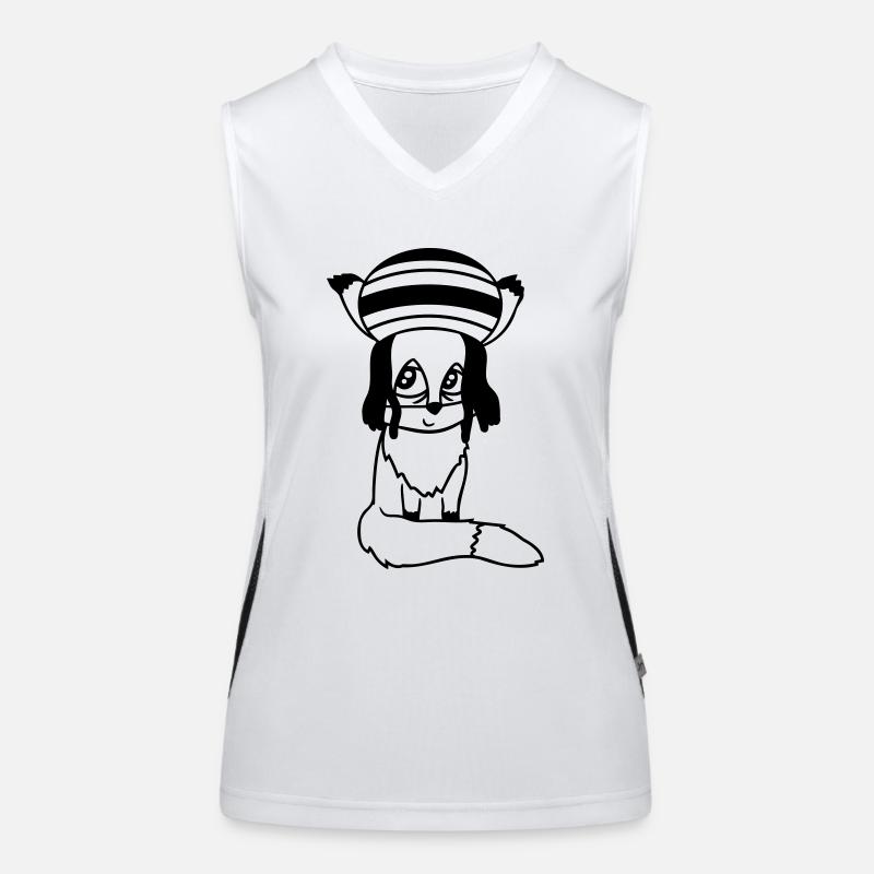 Fox Raggae Jamaica Hat Rasta Curls Chill Hat Women's Functional Contrast Tank Top