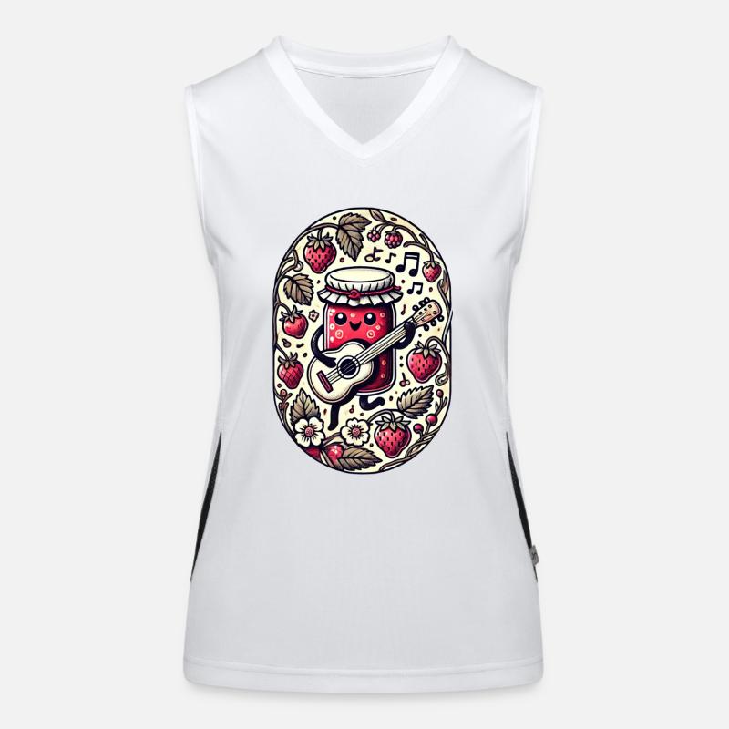 Erdbeermarmelade Funktionelles Kontrast-Tank Top für Frauen
