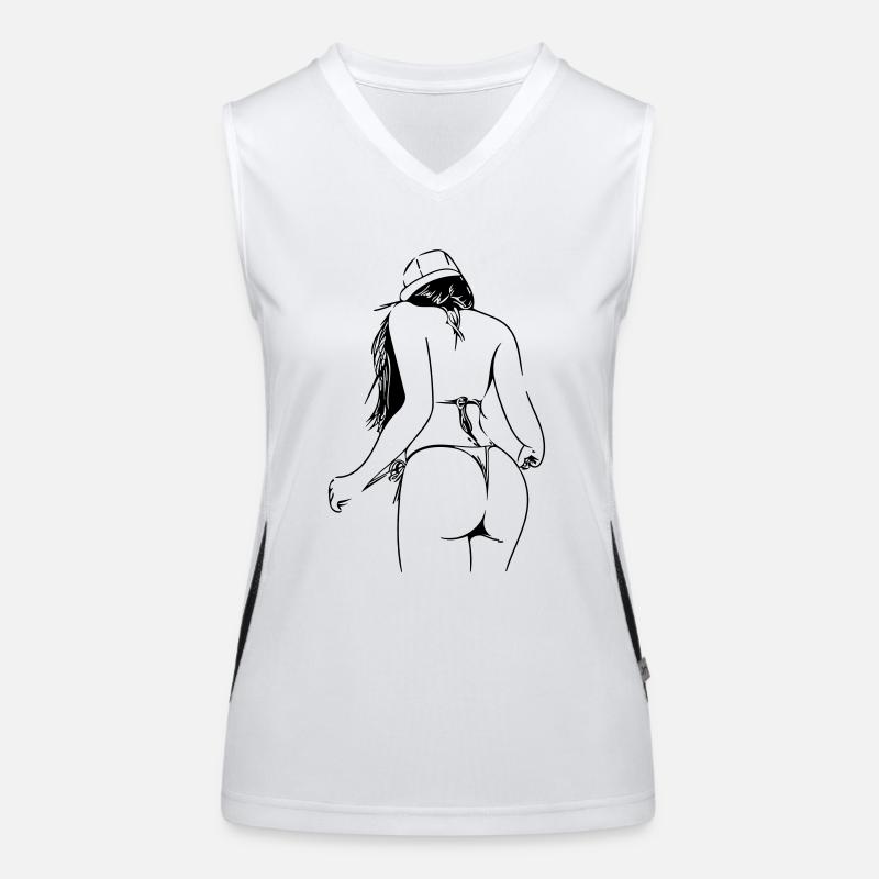 Dame im Bikini Funktionelles Kontrast-Tank Top für Frauen