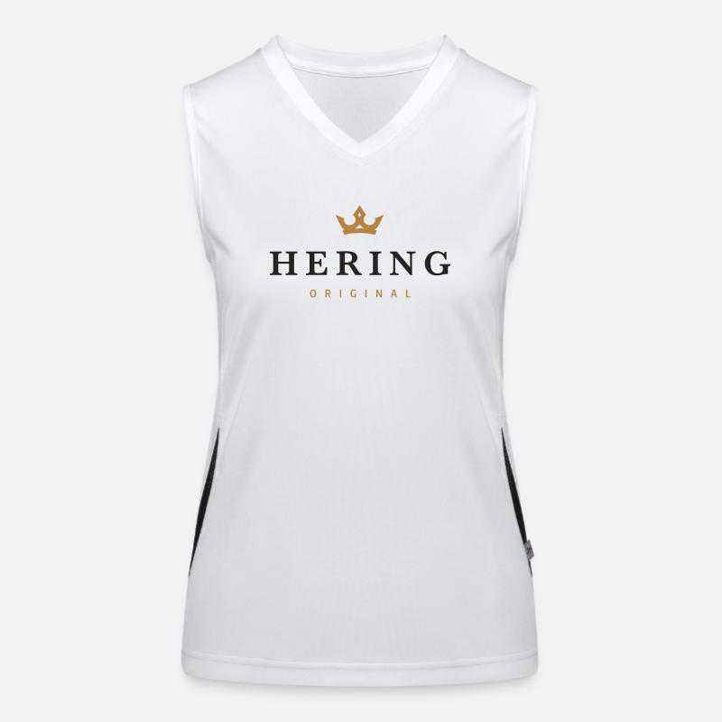 Logo original de la famille du hareng Débardeur respirant contrasté Femme
