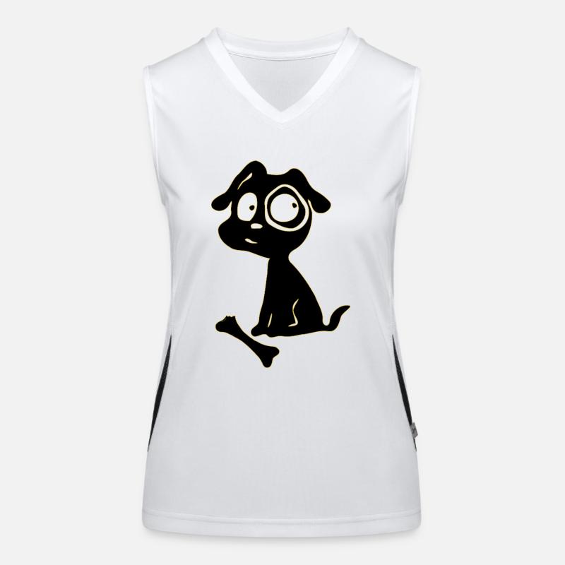 Hund Funktionelles Kontrast-Tank Top für Frauen