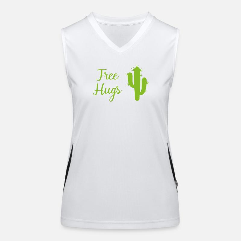 free hugs Funktionelles Kontrast-Tank Top für Frauen