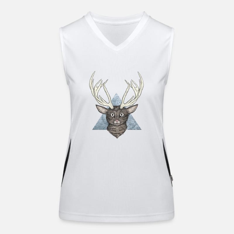 Deer Katze Funktionelles Kontrast-Tank Top für Frauen