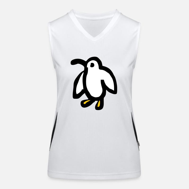 Nature planet bird penguin Women's Functional Contrast Tank Top