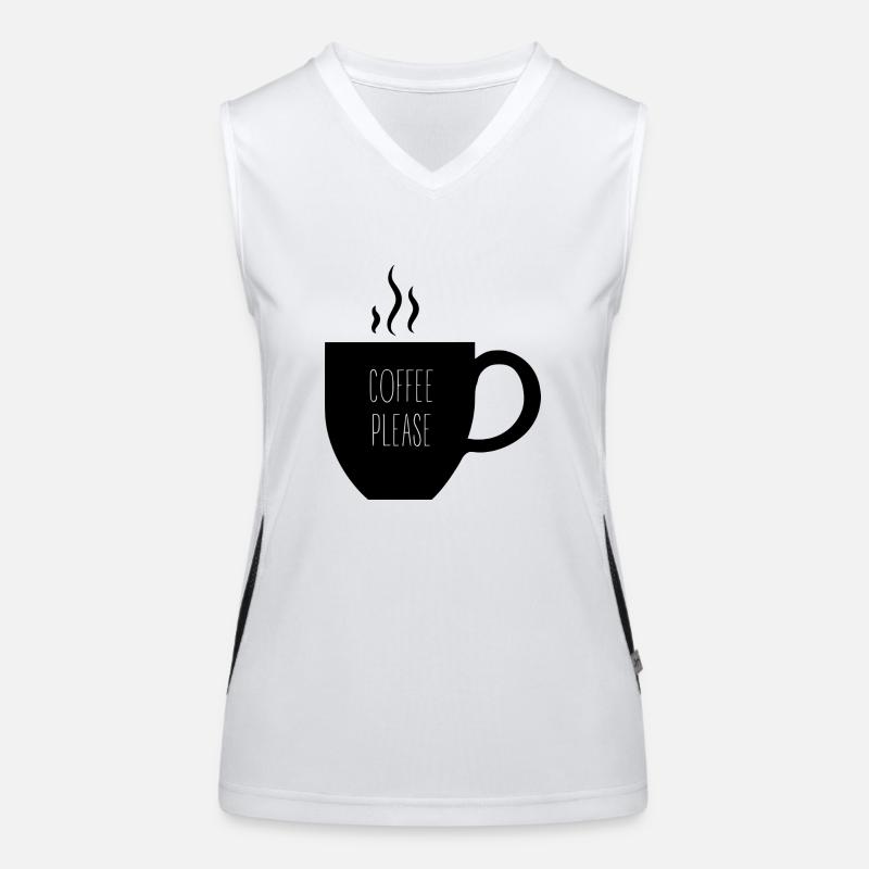 Kaffee Funktionelles Kontrast-Tank Top für Frauen