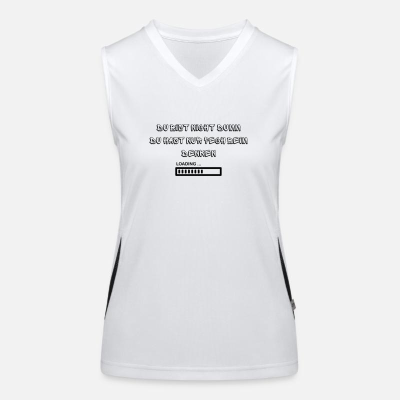 Pech beim Denken Funktionelles Kontrast-Tank Top für Frauen