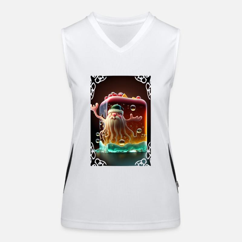 Gelee-Weihnachtsmann Funktionelles Kontrast-Tank Top für Frauen