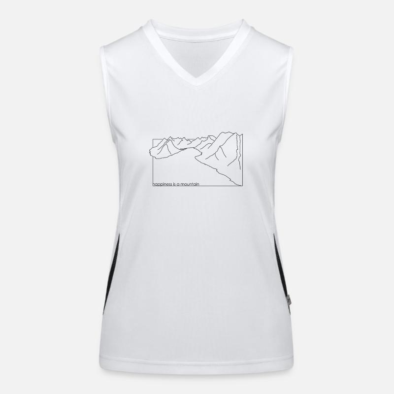 Das Glück ist ein Berg Funktionelles Kontrast-Tank Top für Frauen