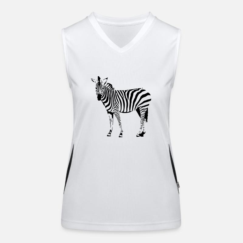 Zebra Funktionelles Kontrast-Tank Top für Frauen