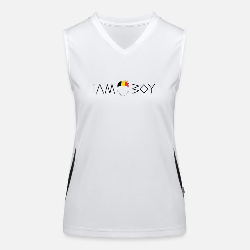 I am a Belgian boy Funktionelles Kontrast-Tank Top für Frauen