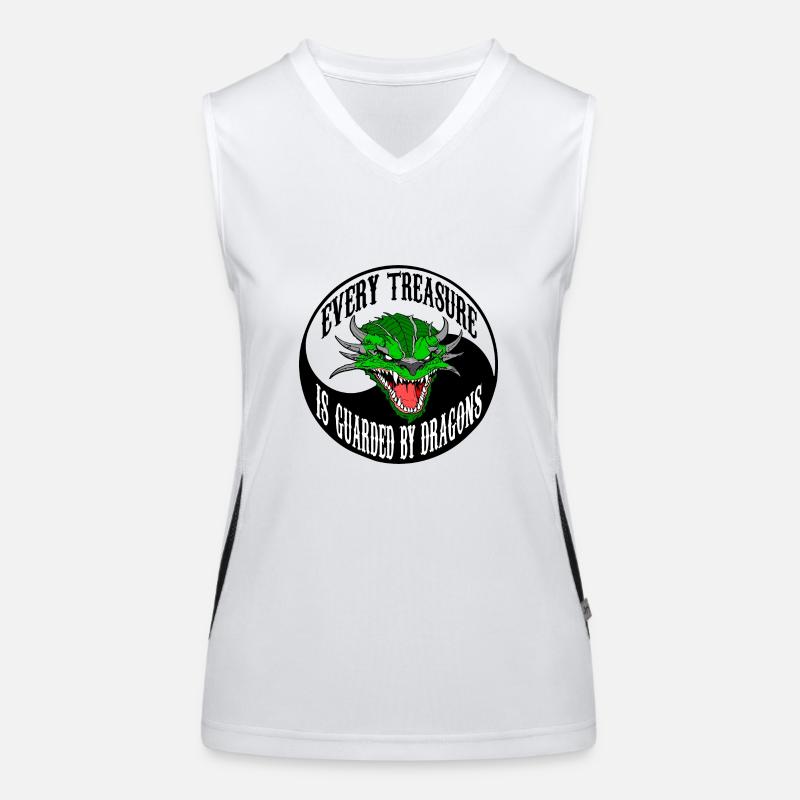 jeder Schatz wird von Drachen beschützt Funktionelles Kontrast-Tank Top für Frauen