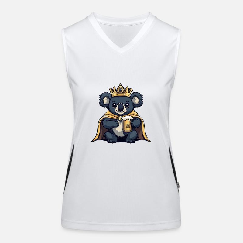 Koala Bier Lustig Funktionelles Kontrast-Tank Top für Frauen