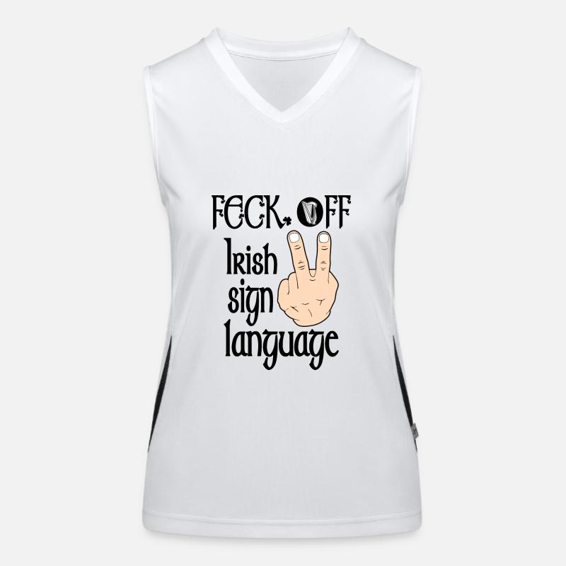 Irischer Humor, Spaß, einzigartiges Design Funktionelles Kontrast-Tank Top für Frauen
