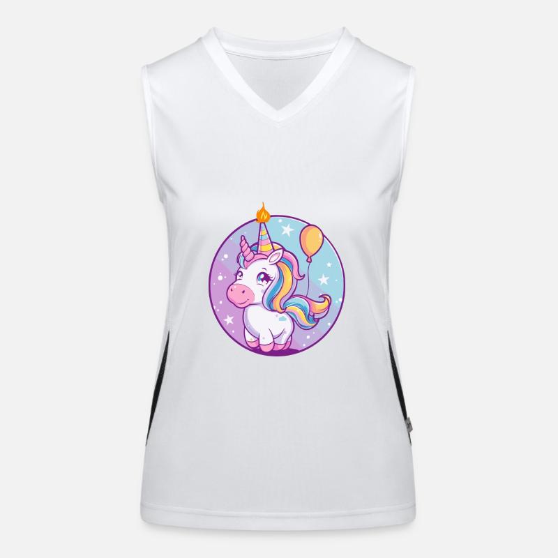 Licorne Anniversaire Bébé Débardeur respirant contrasté Femme