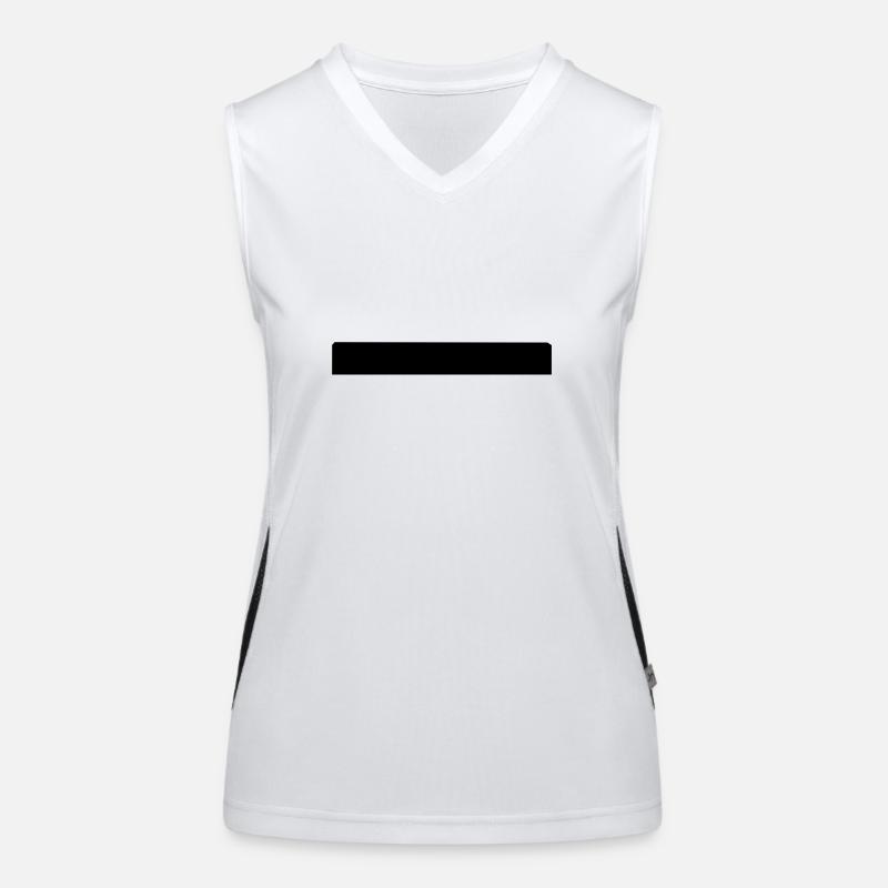 Black Bar 3D - Women's Functional Contrast Tank Top - white/black