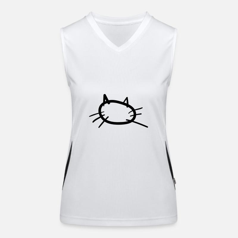 Katze Funktionelles Kontrast-Tank Top für Frauen
