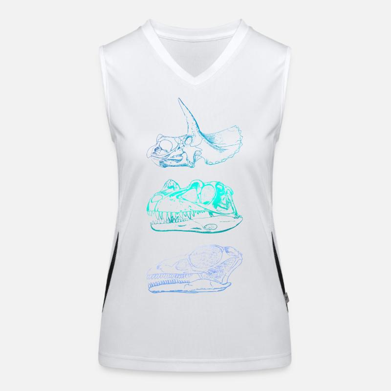 Dinosaurier-Schädel Funktionelles Kontrast-Tank Top für Frauen