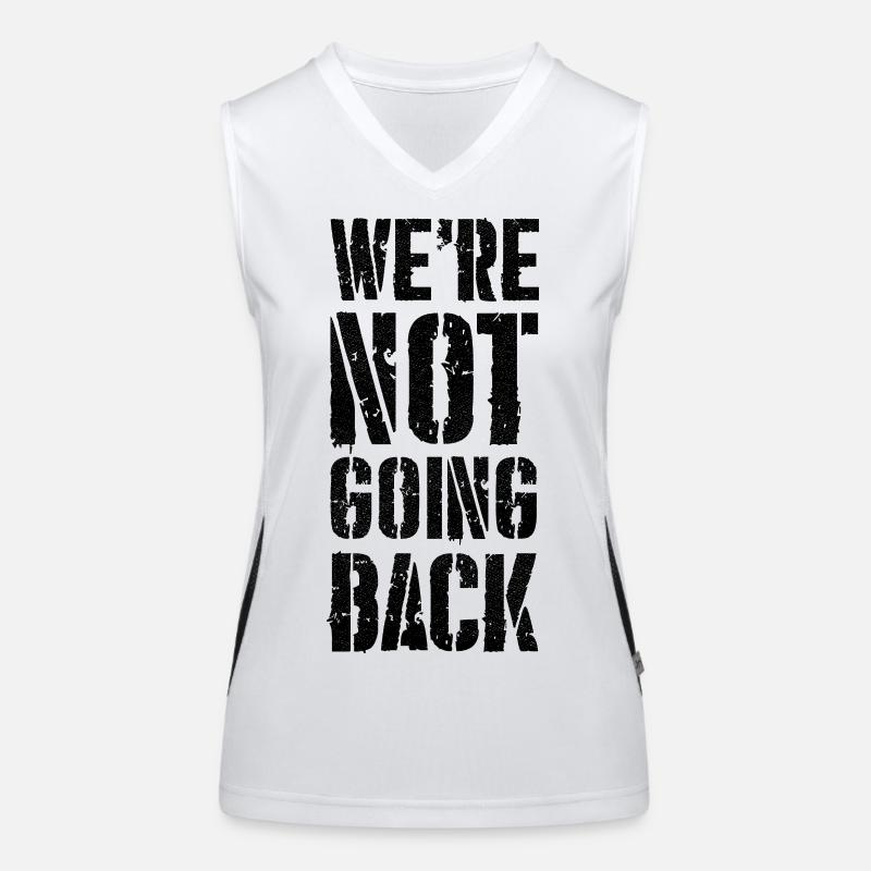 we're not going back Funktionelles Kontrast-Tank Top für Frauen