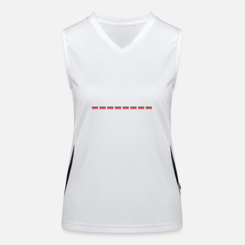 Line dashed Women's Functional Contrast Tank Top