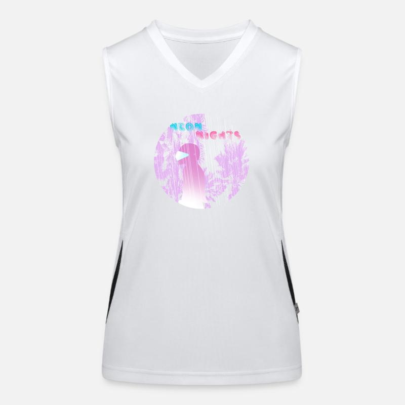 Neonnächte Funktionelles Kontrast-Tank Top für Frauen