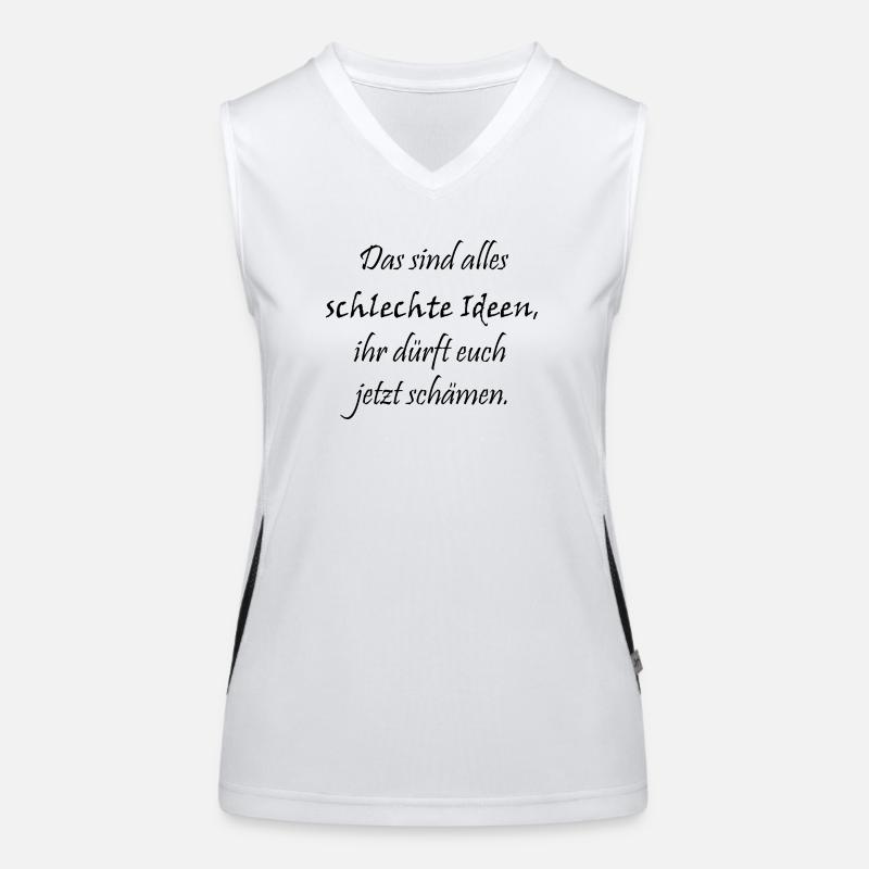 Schlechte Ideen Funktionelles Kontrast-Tank Top für Frauen