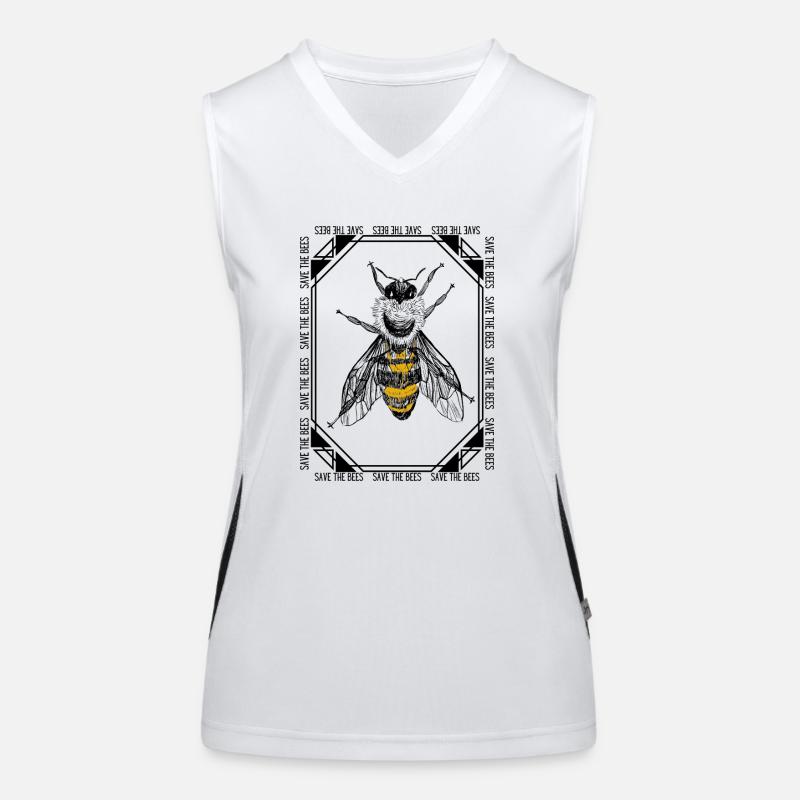 save the bees Women's Functional Contrast Tank Top