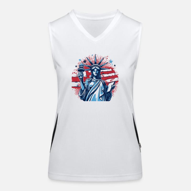 Illustration de la Statue de la Liberté Débardeur respirant contrasté Femme