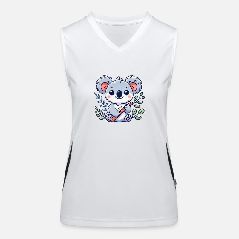 Koala Bear Comic Women's Functional Contrast Tank Top