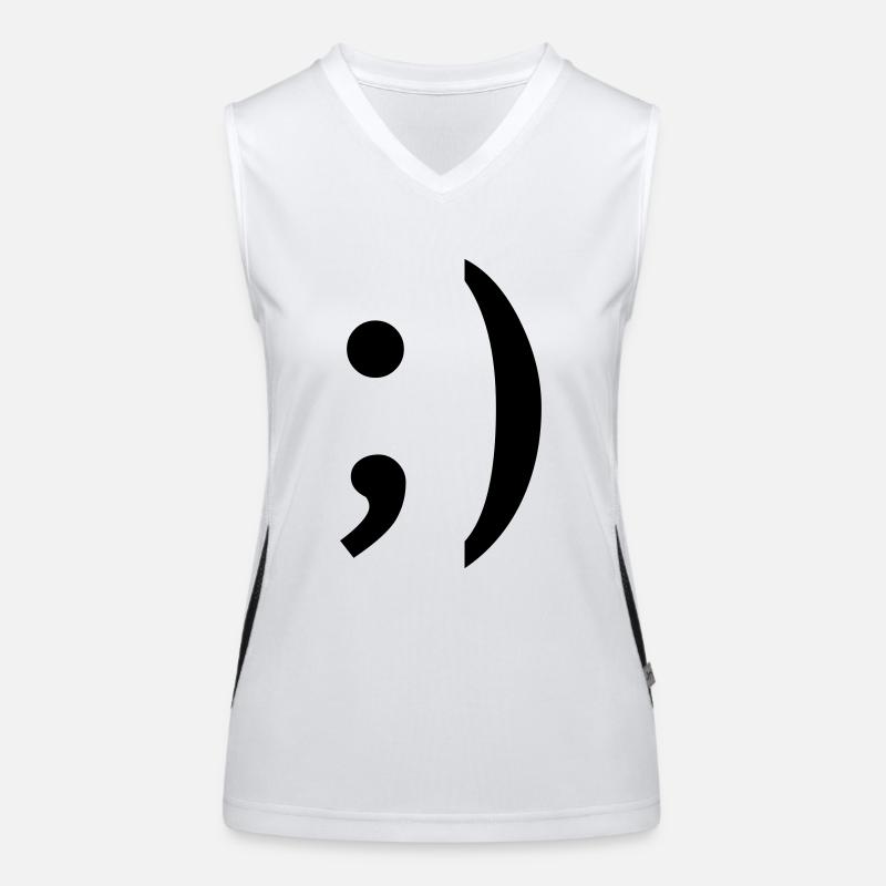 ;) smiley zwinker Funktionelles Kontrast-Tank Top für Frauen