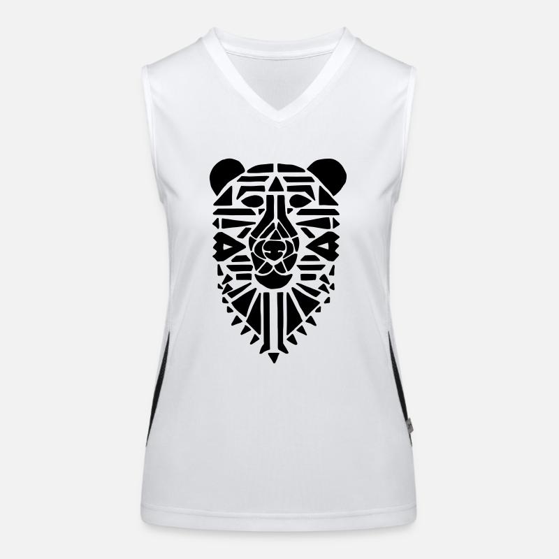 Bear Stencil Funktionelles Kontrast-Tank Top für Frauen
