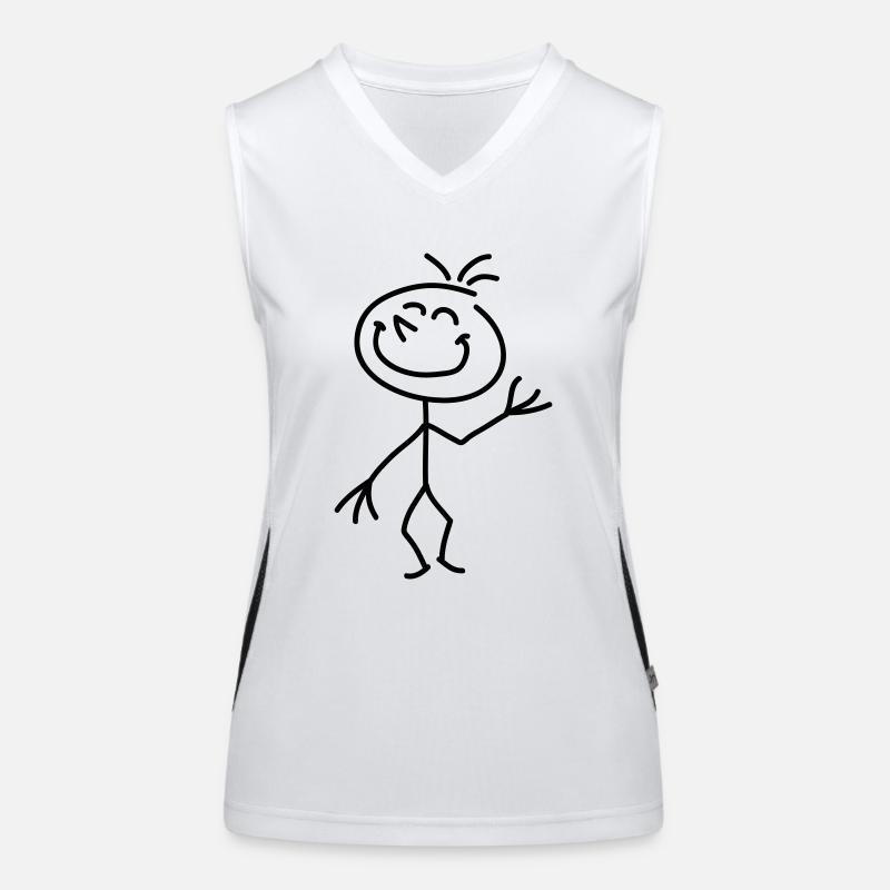 happy_stick_figure_1c Débardeur respirant contrasté Femme