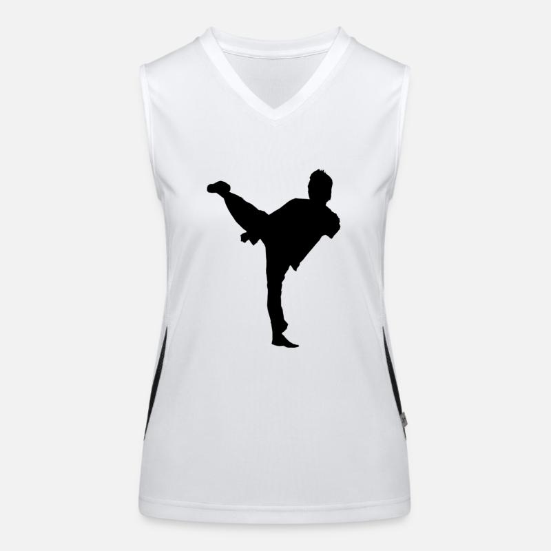 Bruce Lee Shadow Sidekick Funktionelles Kontrast-Tank Top für Frauen
