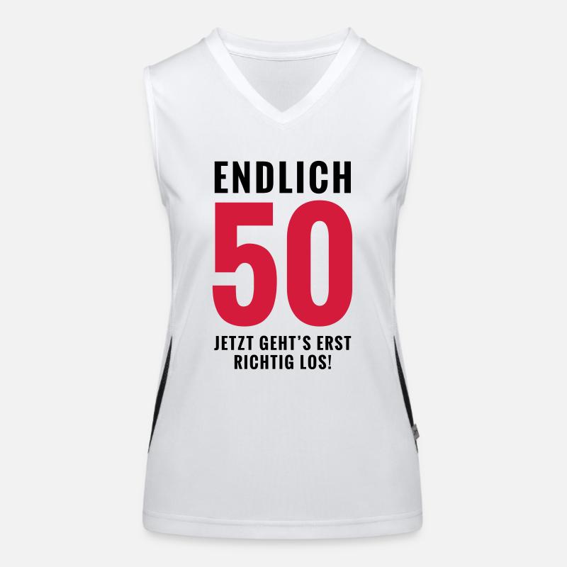 Endlich 50 - Geburtstag Funktionelles Kontrast-Tank Top für Frauen